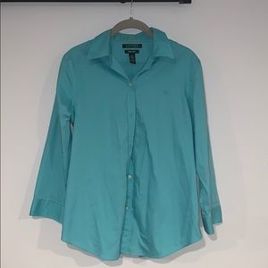 Teal Ralph Lauren button-down shirt